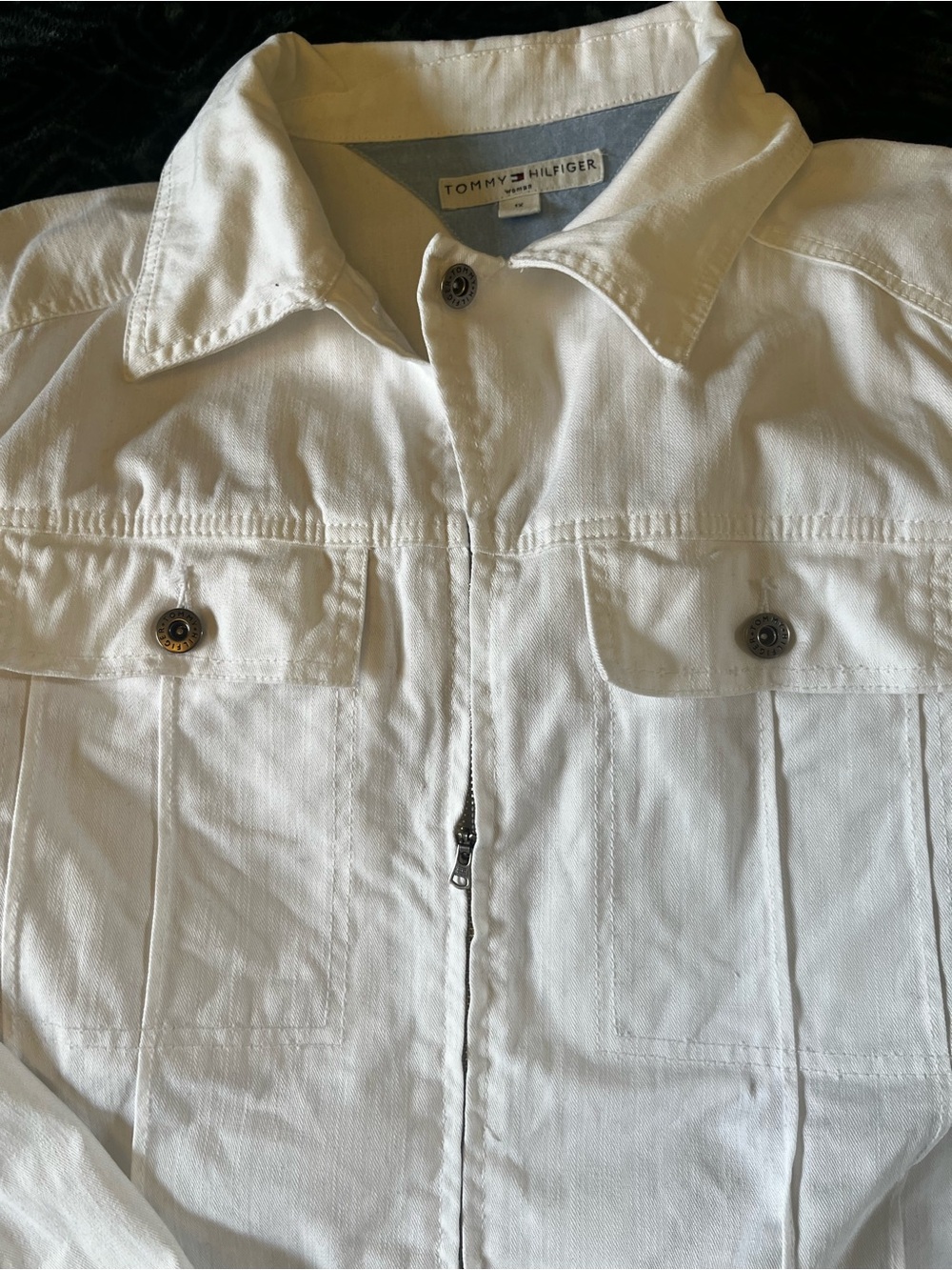 Tommy Hilfiger Woman White Denim Jacket
